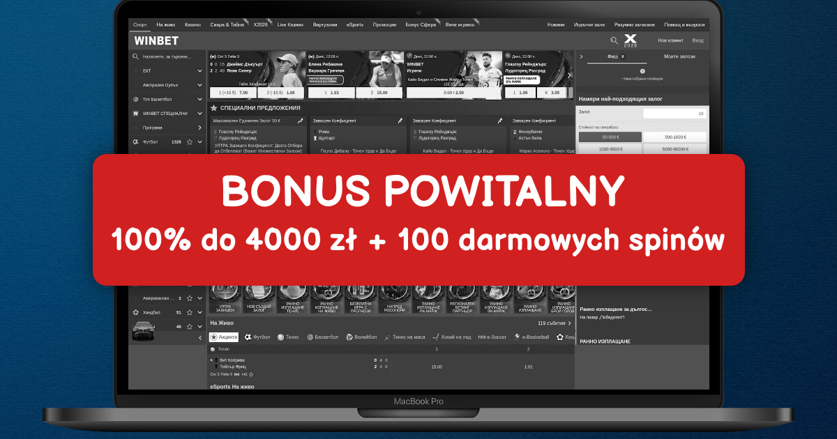 Winbet Casino welcome bonus