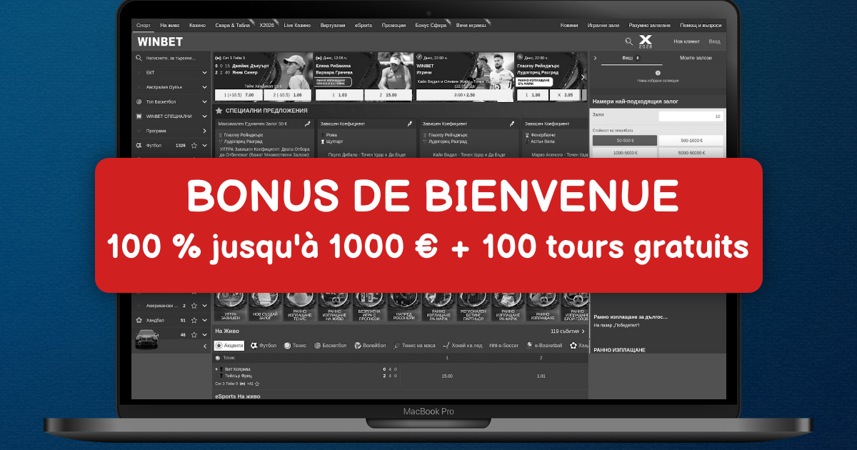 Winbet Casino welcome bonus
